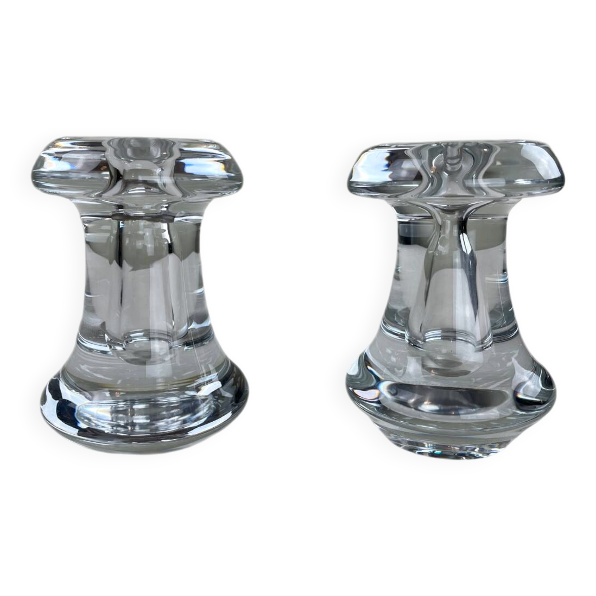 Set of 70s design candlesticks