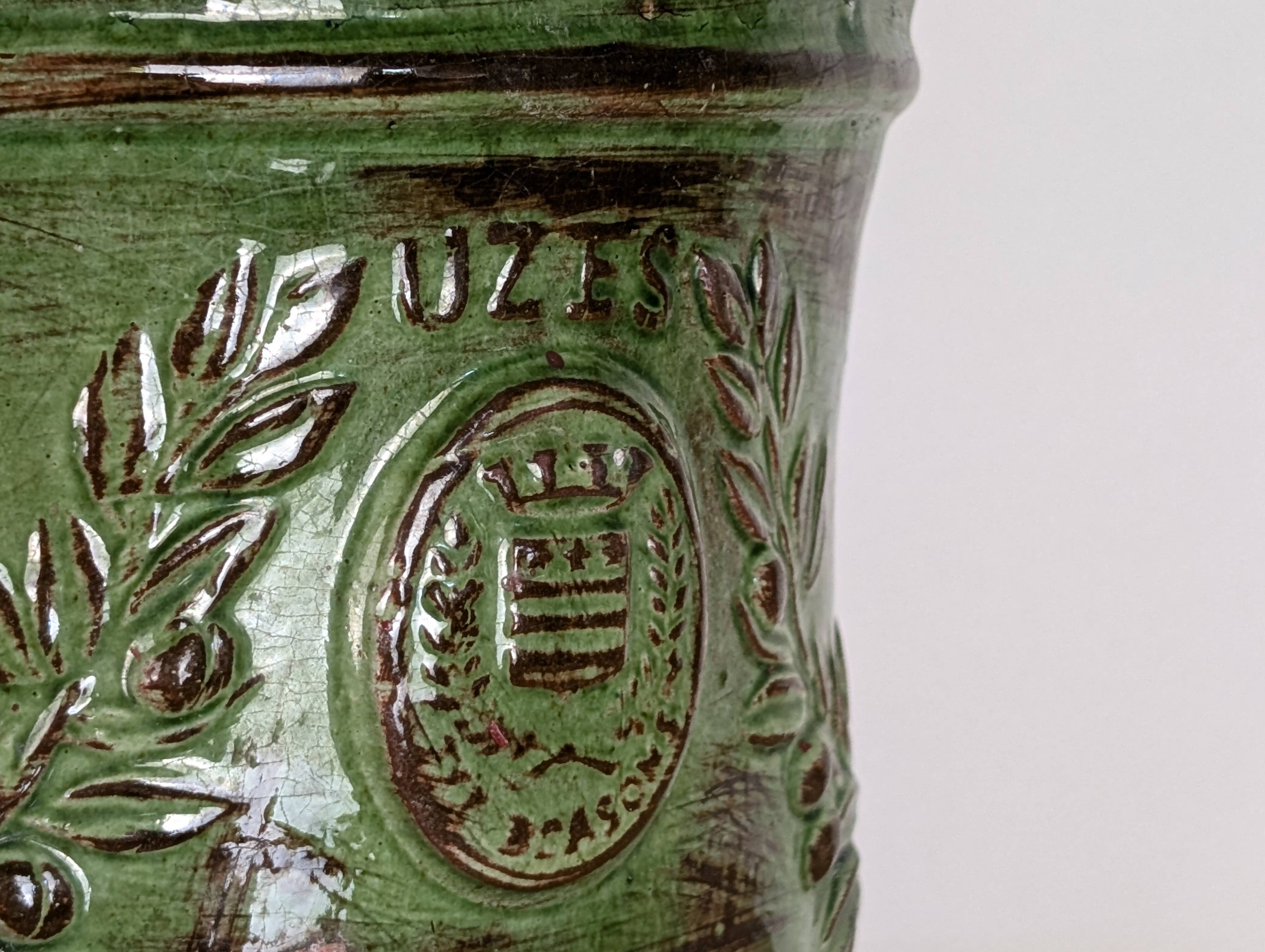 Uzès glazed earthenware planter