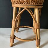 Worker wicker plant holder