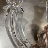 PAIR OF VINTAGE CANDLESTICKS IN CRYSTAL CANDLESTICK 3 BRANCHES ART DECO