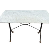 60s Parisian cast iron and marble bistro table