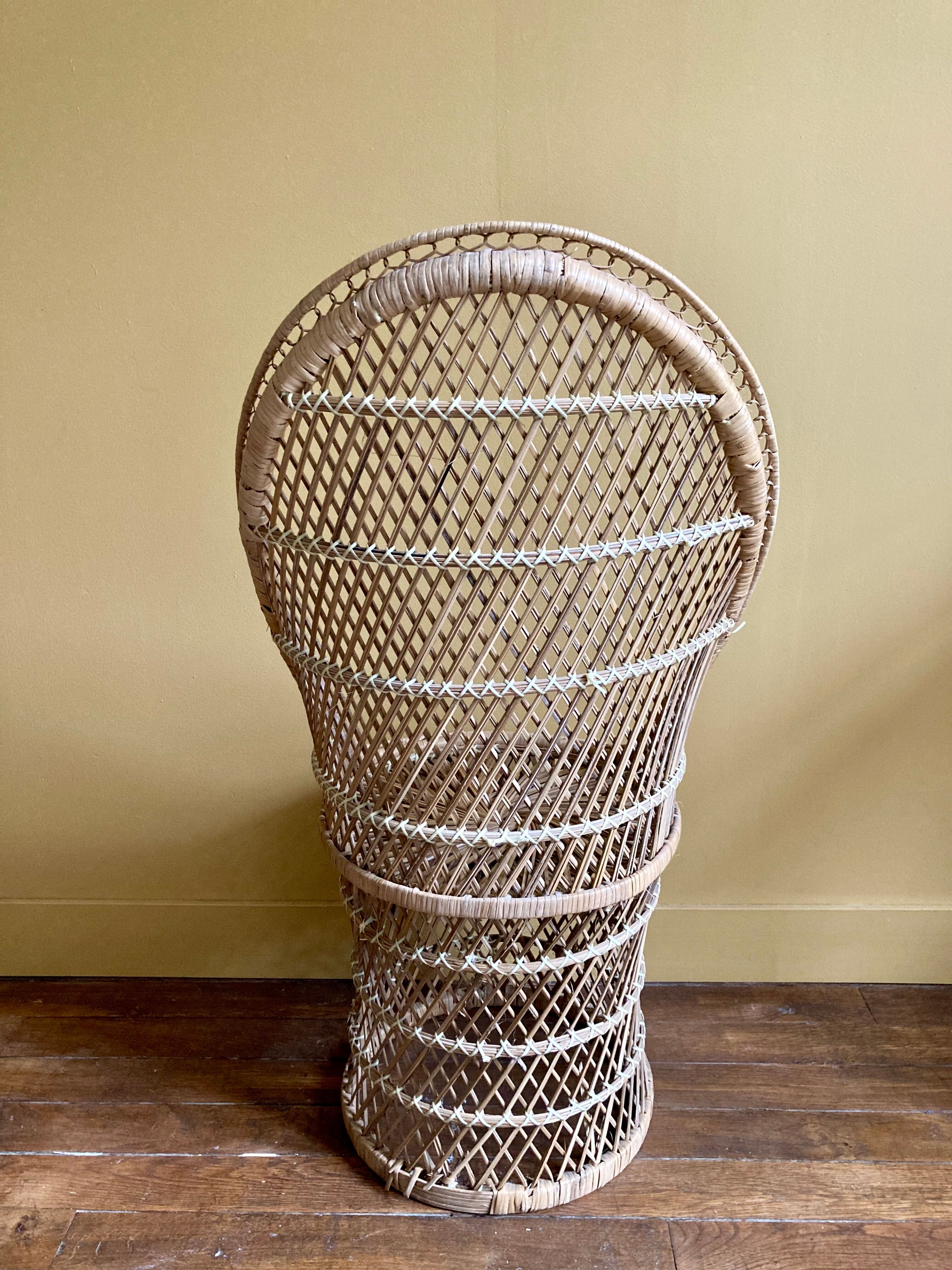 Fauteuil  pour enfant en rotin