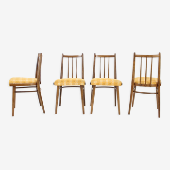 Lot de 4 chaises de salle à manger des années 1970 par Jitona, Tchécoslovaquie