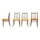 Lot de 4 chaises de salle à manger des années 1970 par Jitona, Tchécoslovaquie
