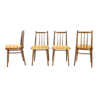 Lot de 4 chaises de salle à manger des années 1970 par Jitona, Tchécoslovaquie