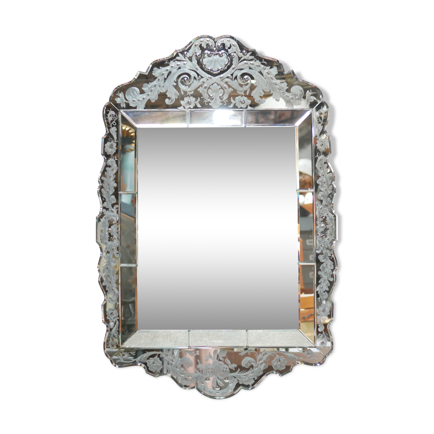 Old Venetian mirror 106cm x 70cm