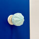 Vintage Art Deco globe wall light in blue opaline.