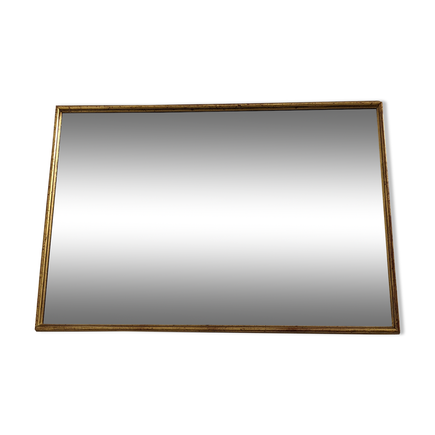 Rectangular mirror 77x53cm in fine nineteenth century gilded wood
