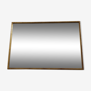 Miroir rectangulaire 77x53cm en bois doré fin XIXème