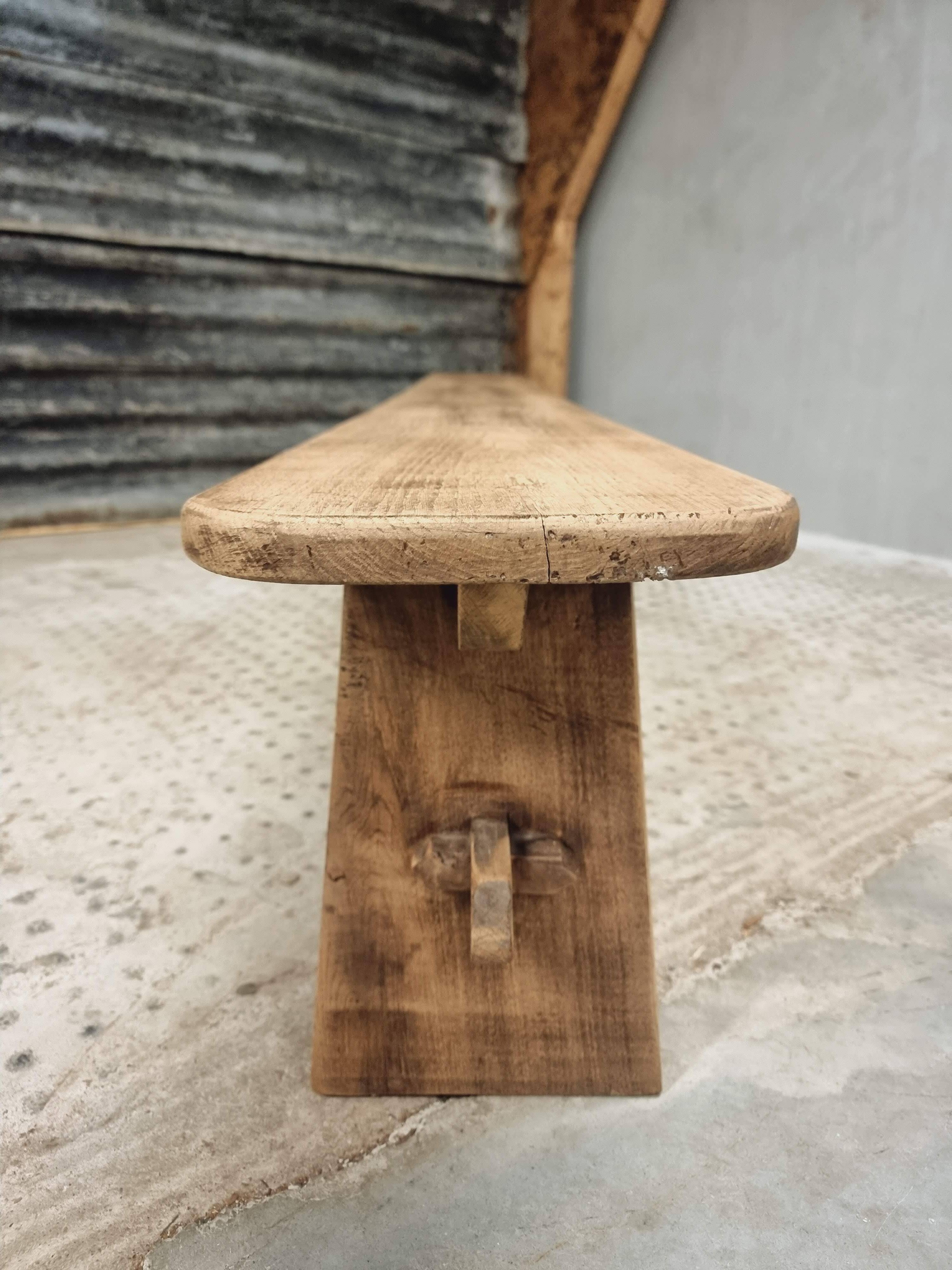 Old wooden bench side table 26 x 230 cm