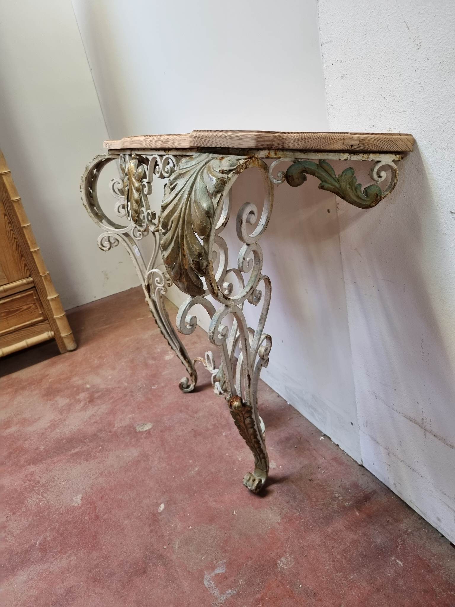 Wrought iron console