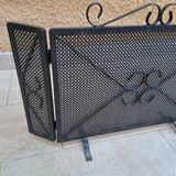 3-leaf iron fireplace screen