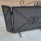3-leaf iron fireplace screen