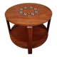 Table basse française mid-century en bois massif, années 1950