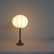 Art Deco table lamp in silver plate, 1930s Sweden