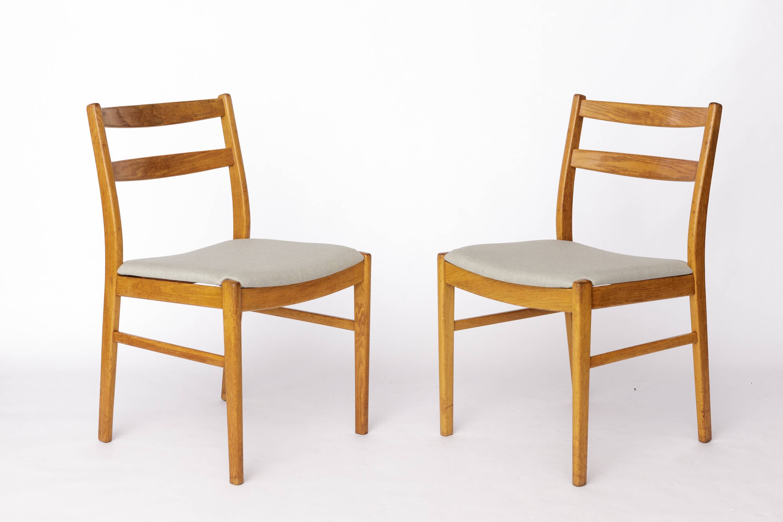 Set of 4 Vintage Oak Dining Chairs, 1960s Swedish Design by Alb Johansson
