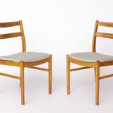 Set of 4 Vintage Oak Dining Chairs, 1960s Swedish Design by Alb Johansson