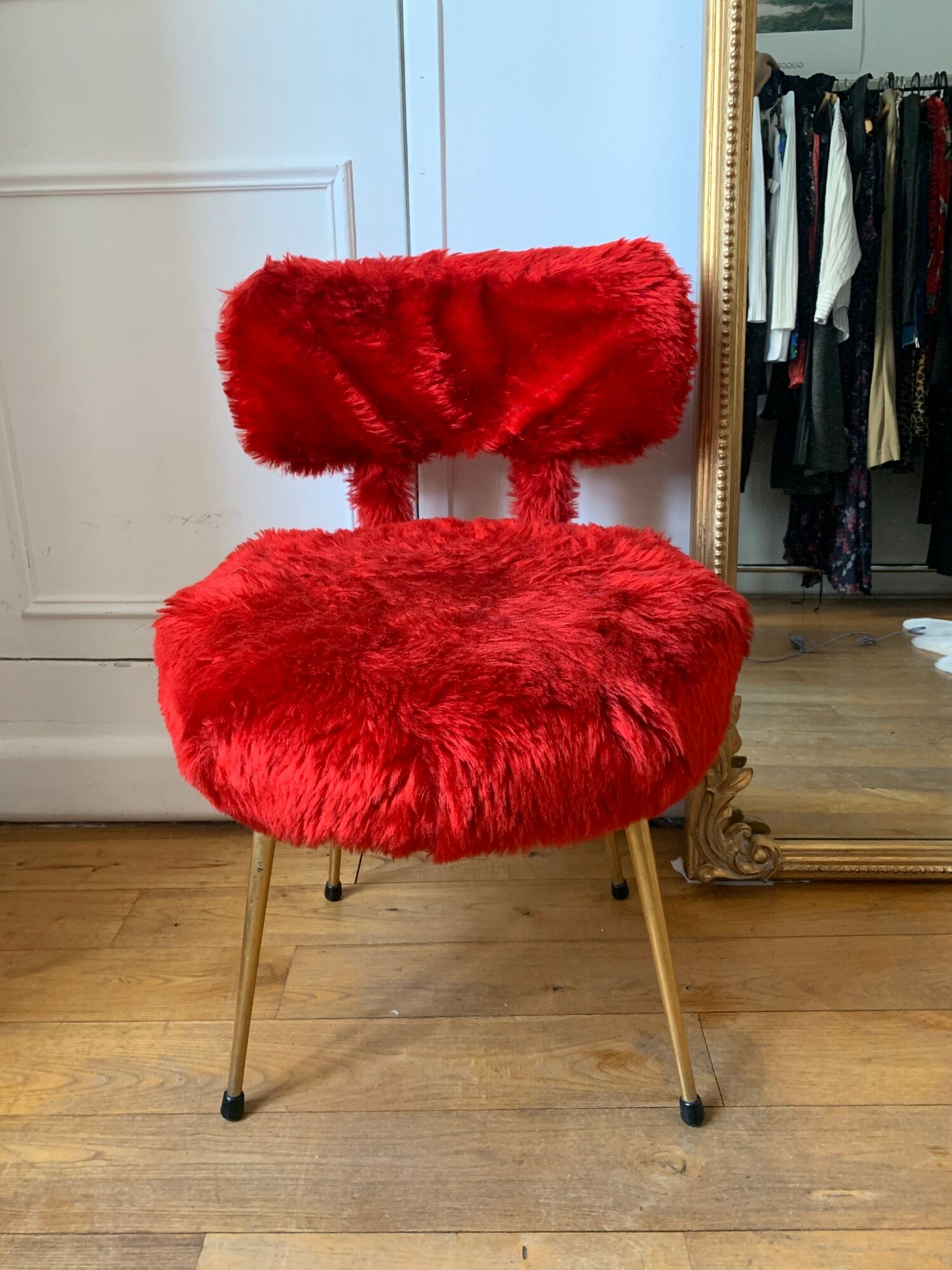 Red Pelfran mould chair - 1970