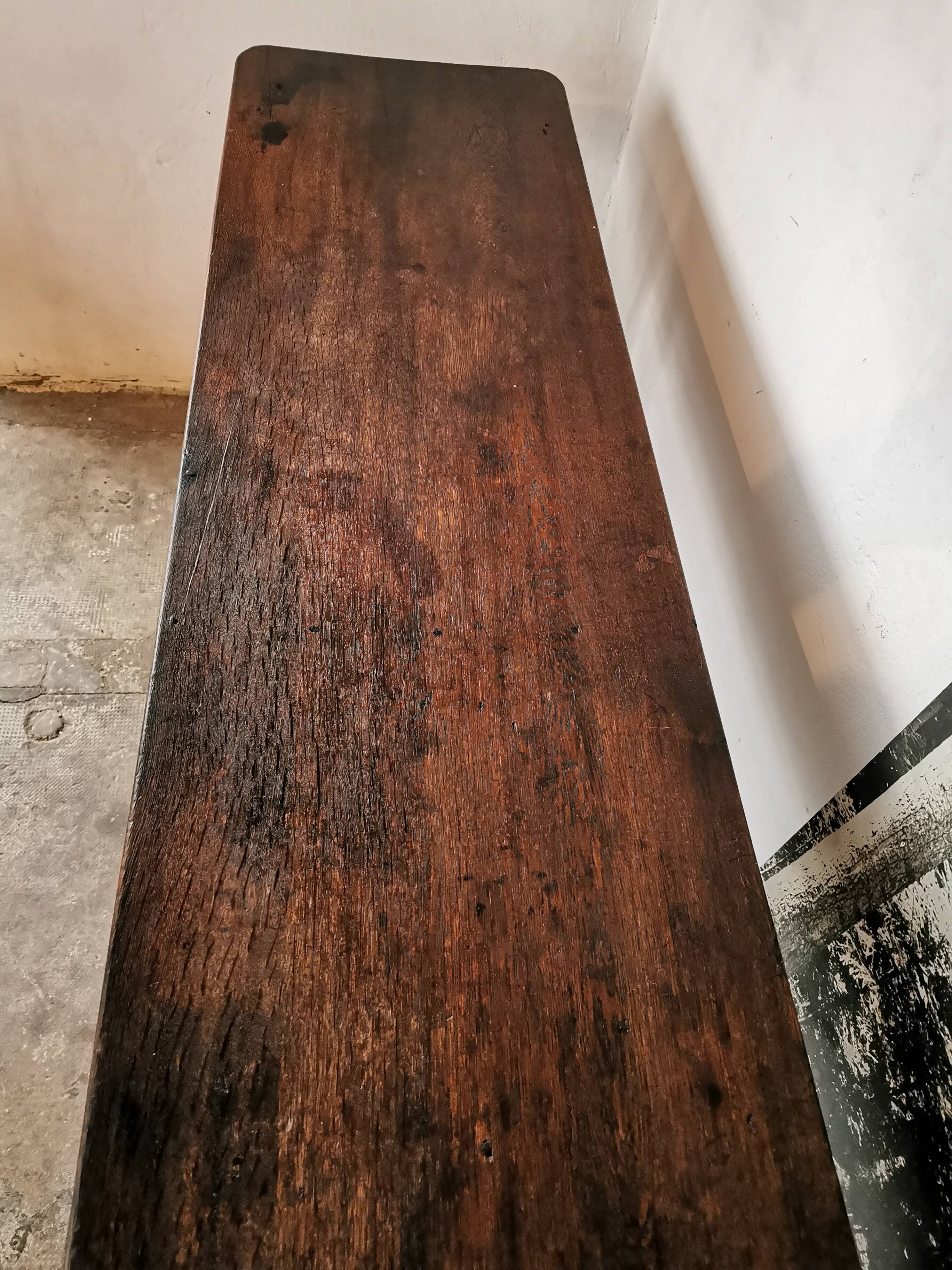 Draper table, oak wood console