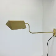 Large 69 cm Long Brass Wall Light "SWING ARM" by Florian Schulz, Germany, 1970s