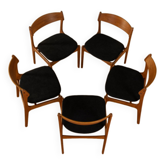 Chaises de salle à manger des années 1950, Erik Buch