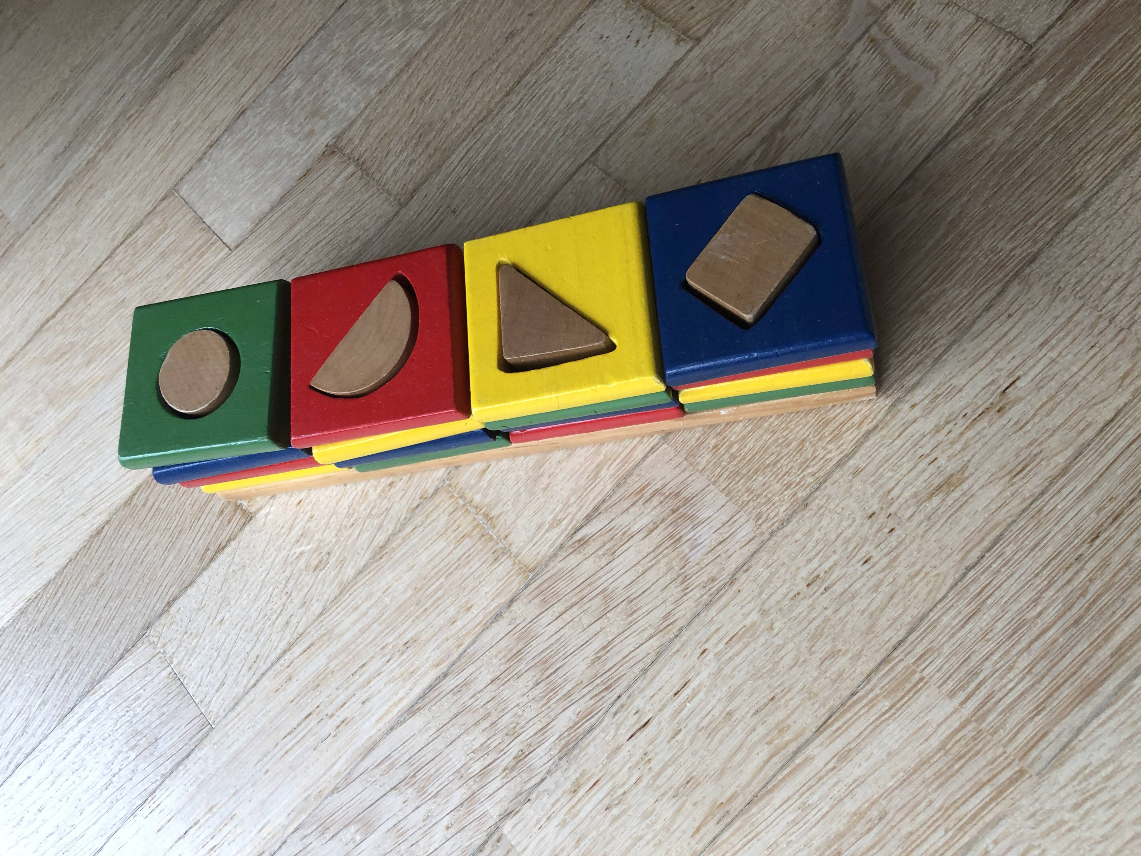 Vintage wood construction game