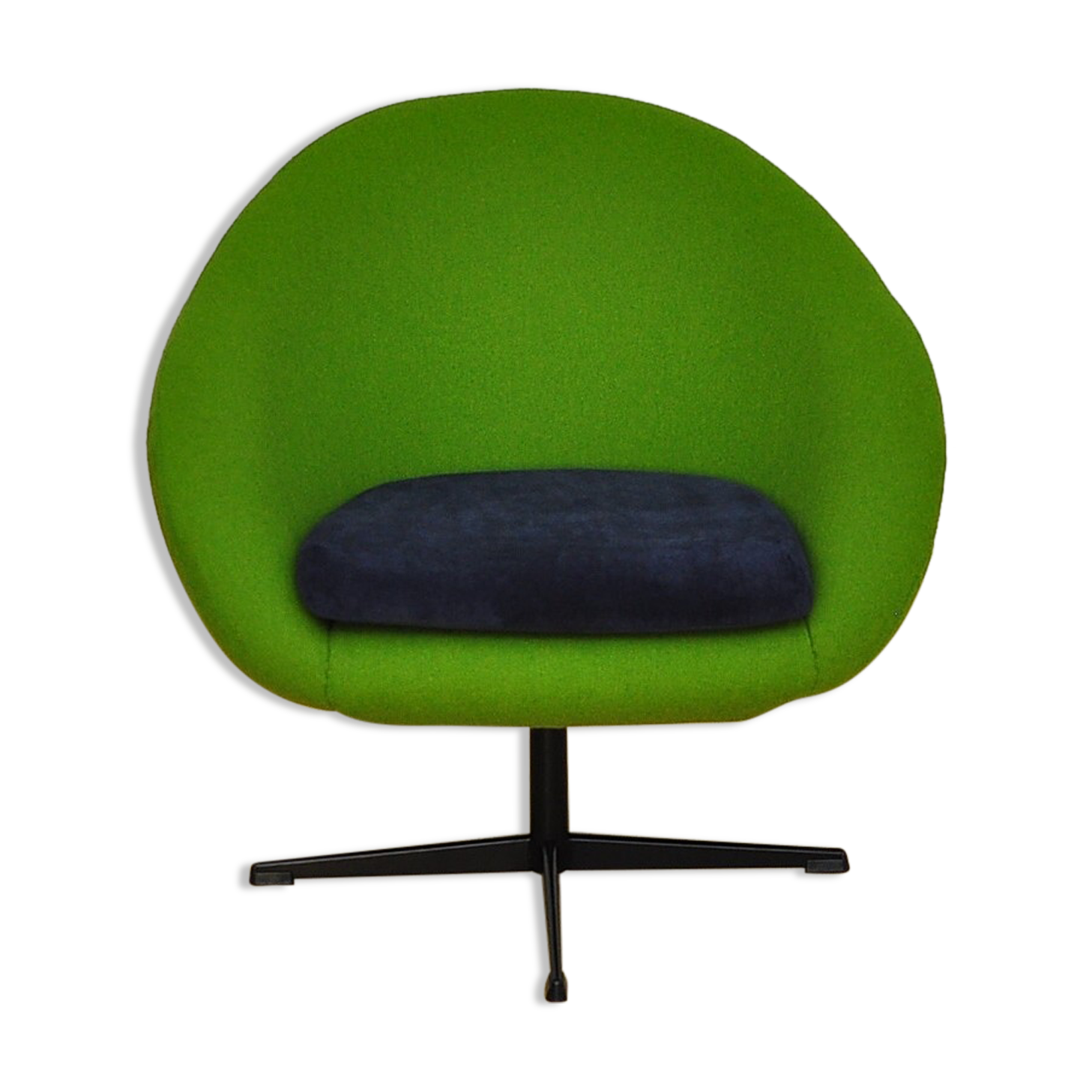 Fauteuil Shell sur pied pivotant années 1960