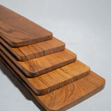 Cutting or presentation board of monoxyl teak with handle (T1)
