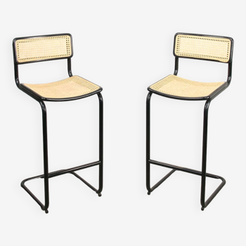 Pair of vintage Cesca Bar Chairs by Marcel Breuer