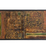 Robert and Jean Cloutier lava and metal coffee table, 1950s