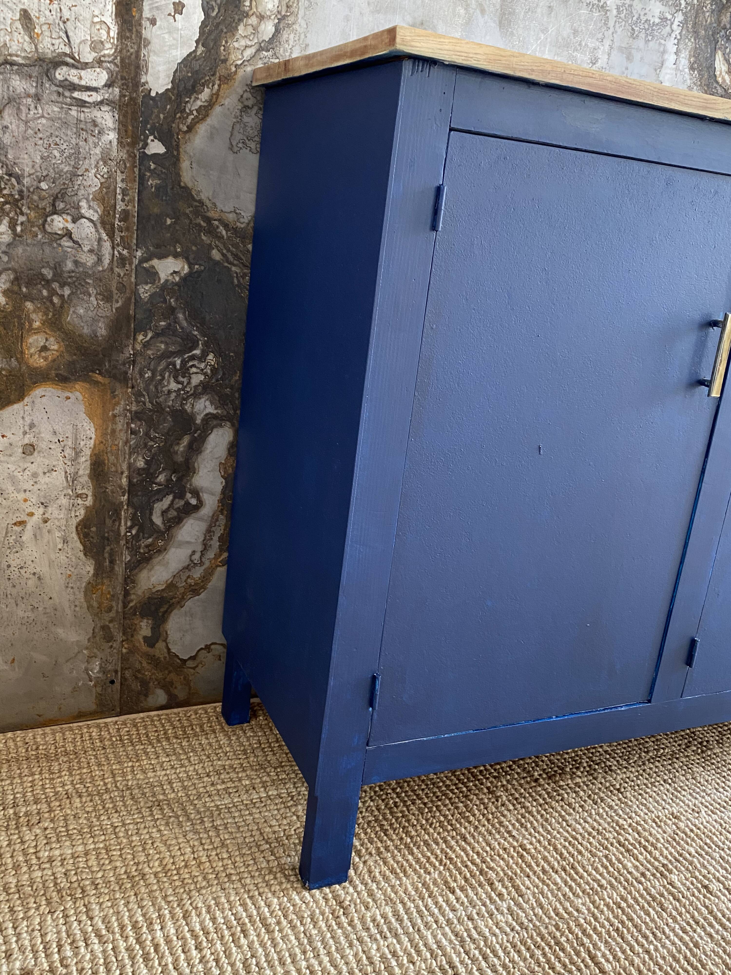 Buffet raw wood - king blue