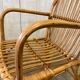 Série de 4 fauteuils rotin vintage