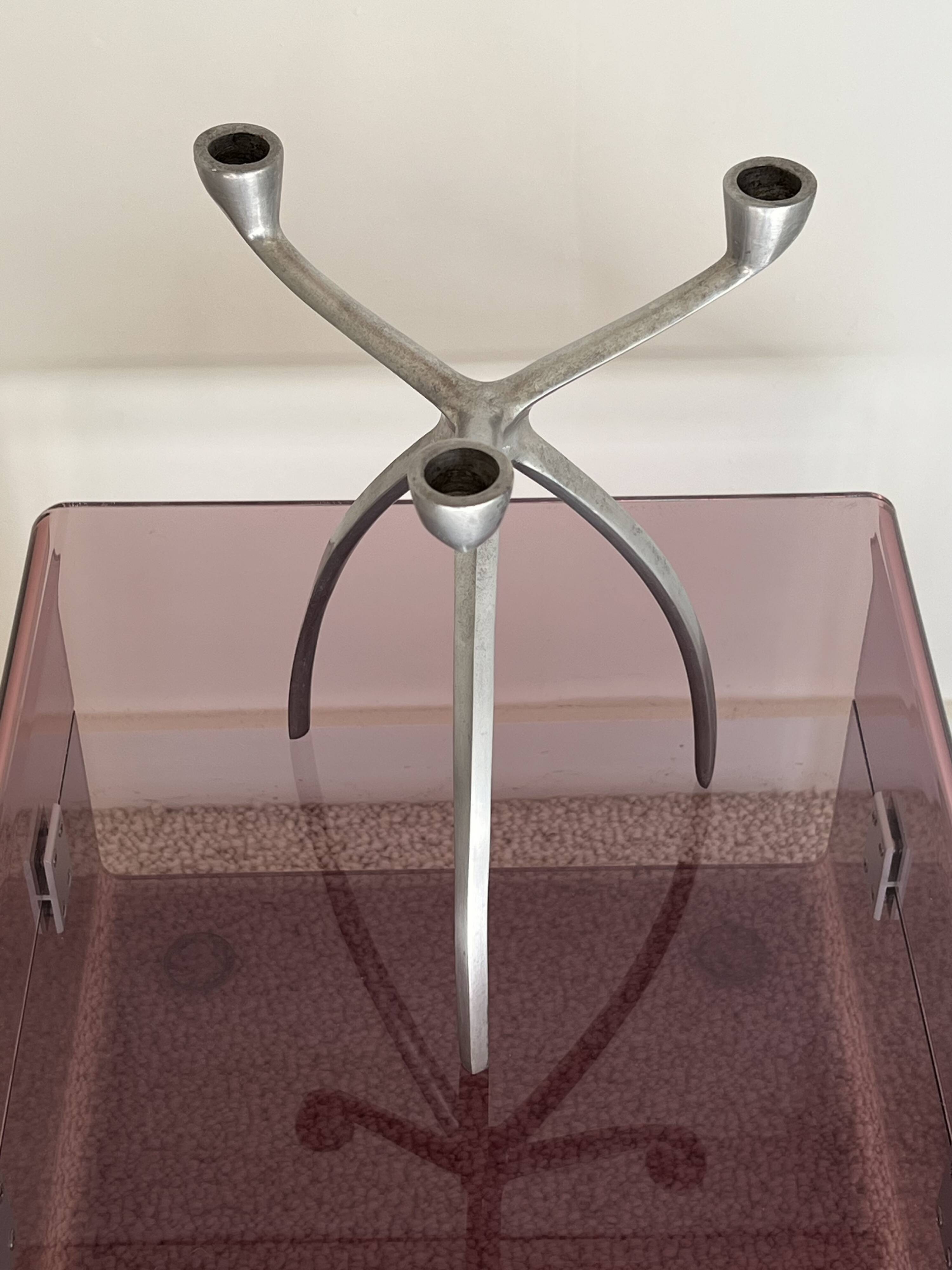 Candle holder, tripod chandelier "Spider" for De Bijenkorf, Netherlands 70's