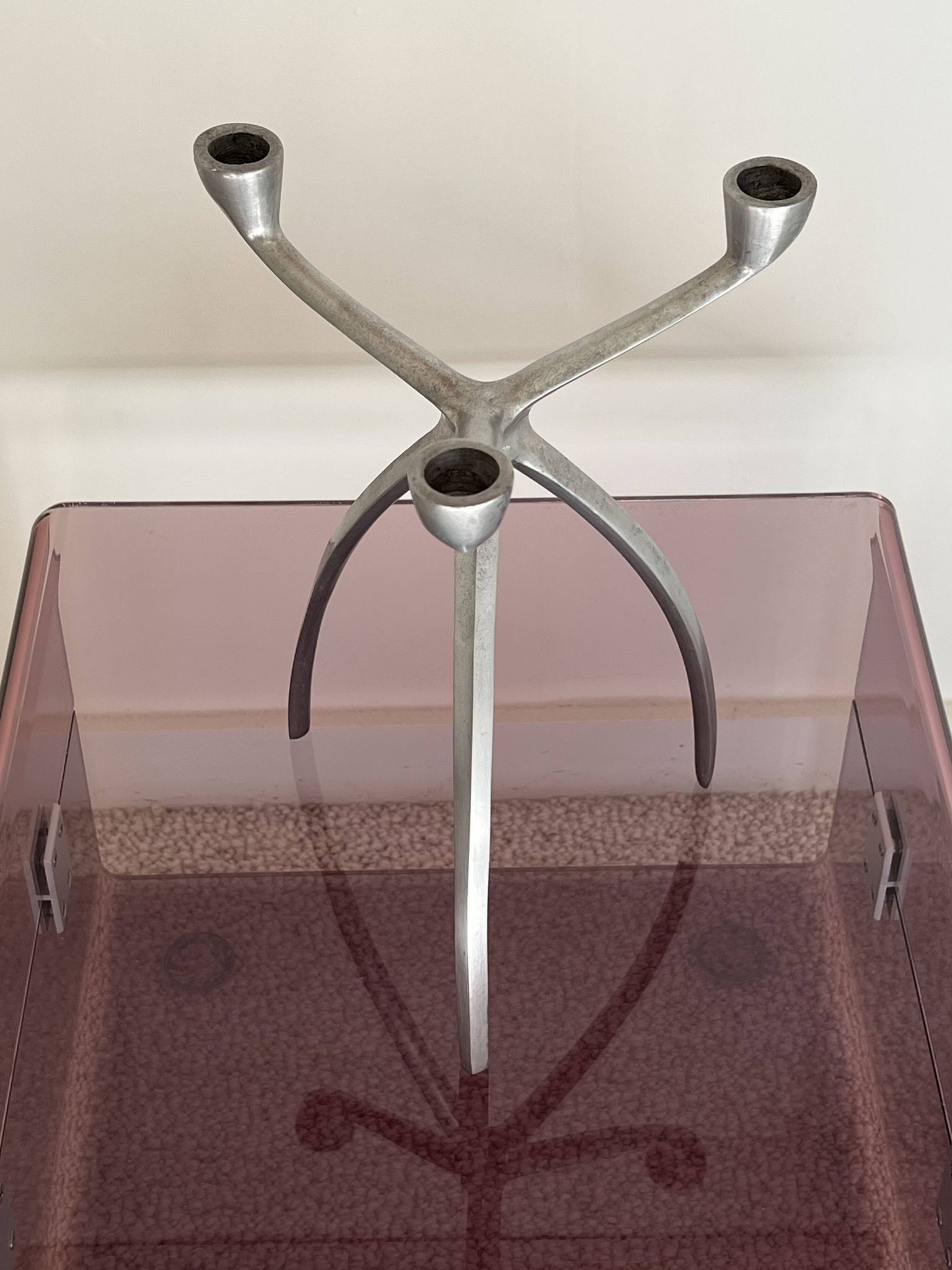 Candle holder, tripod chandelier "Spider" for De Bijenkorf, Netherlands 70's