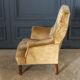 Armchair napoleon iii yellow fabric walnut tops feet late nineteenth