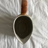 Antique barbotine pitcher with fruit decoration