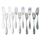 10 silver-plated fish forks