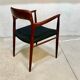 Model 56 Danish teak chair with armrests by Niels O. Møller for J.L. Møllers, 1954