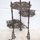 Old bronze harness 3 levels, bronze plant holder, butterfly patterns, planter, patio