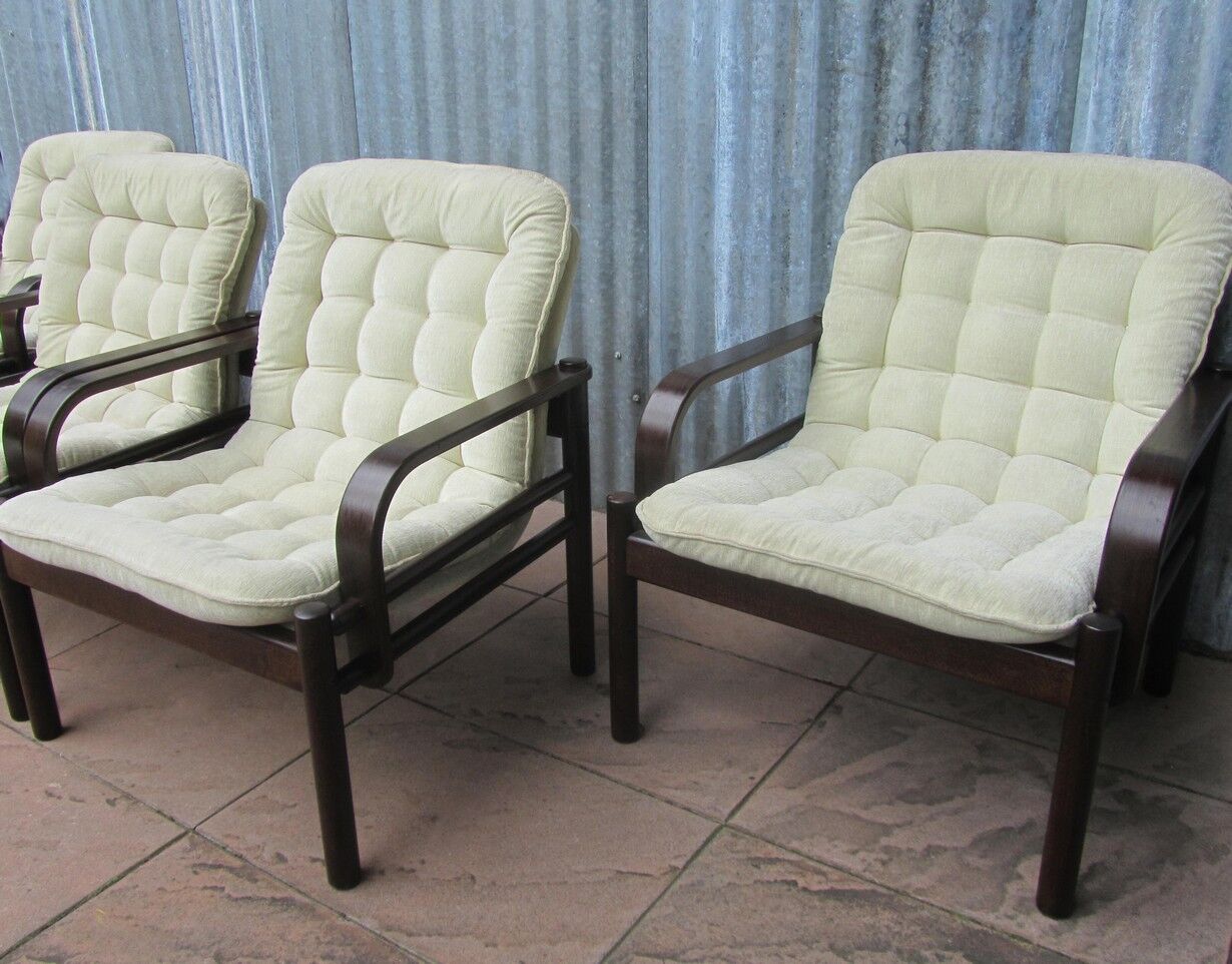 Lounge Easy Chairs by Bror Boije for Dux Miljo Expo, Sweden 1980s, Set of 4