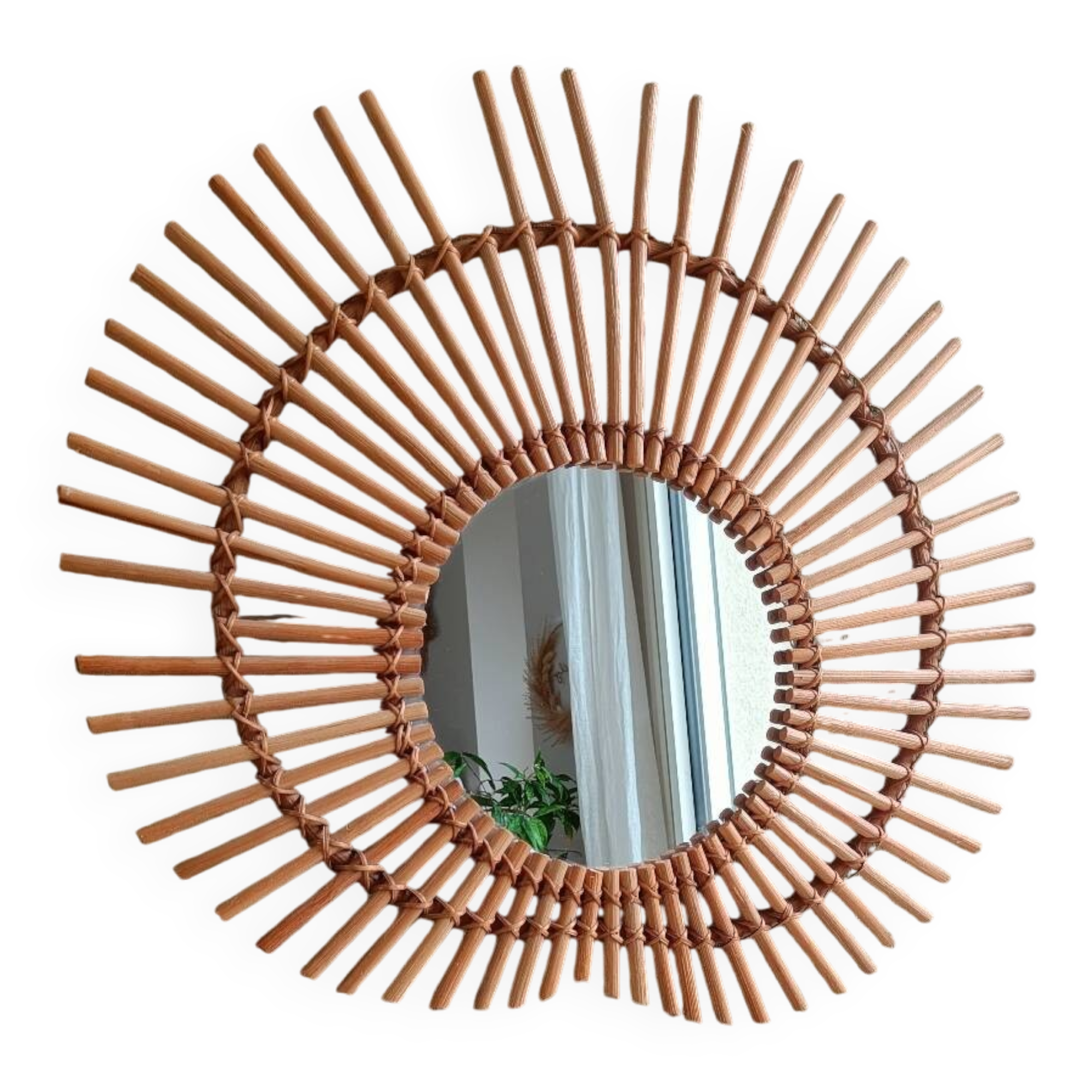 Rattan mirror