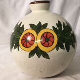 Art deco ball vase in cracked earthenware