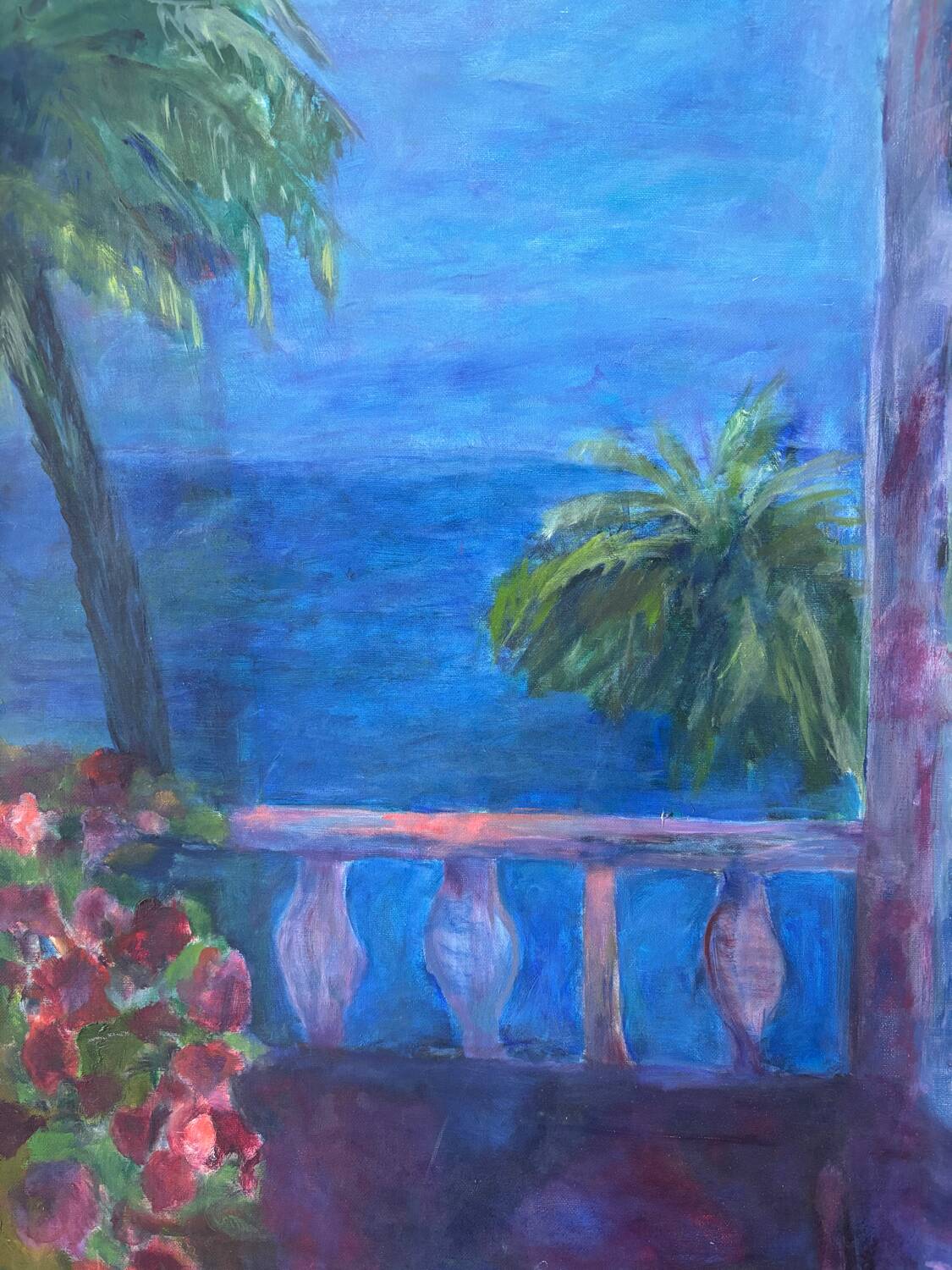 Window on the sea signed