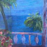 Window on the sea signed