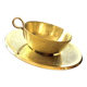 Cup and saucer in brass Saint Médard (18th century)