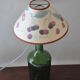 Lampe bouteille en verre vert