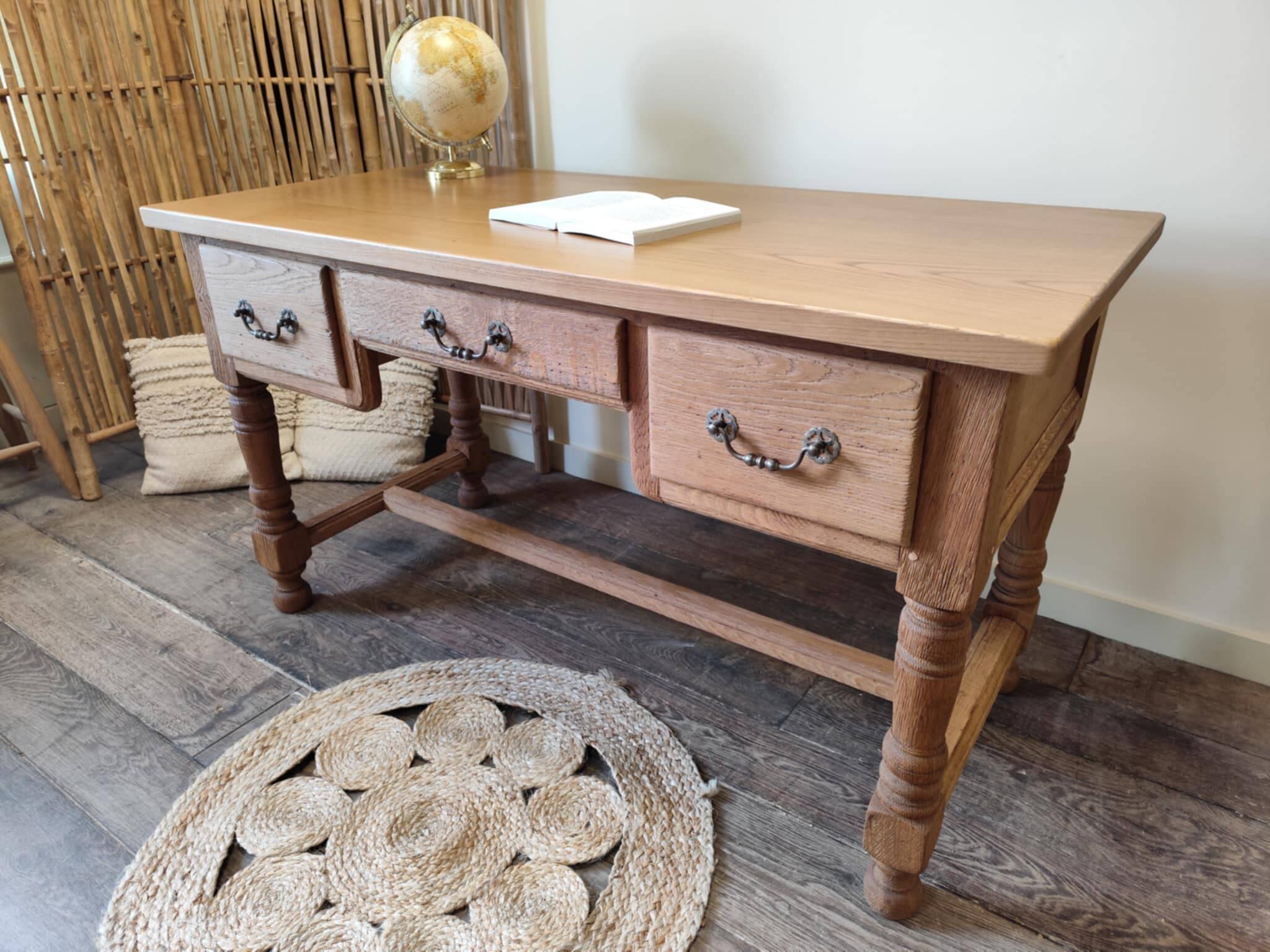 Solid oak desk