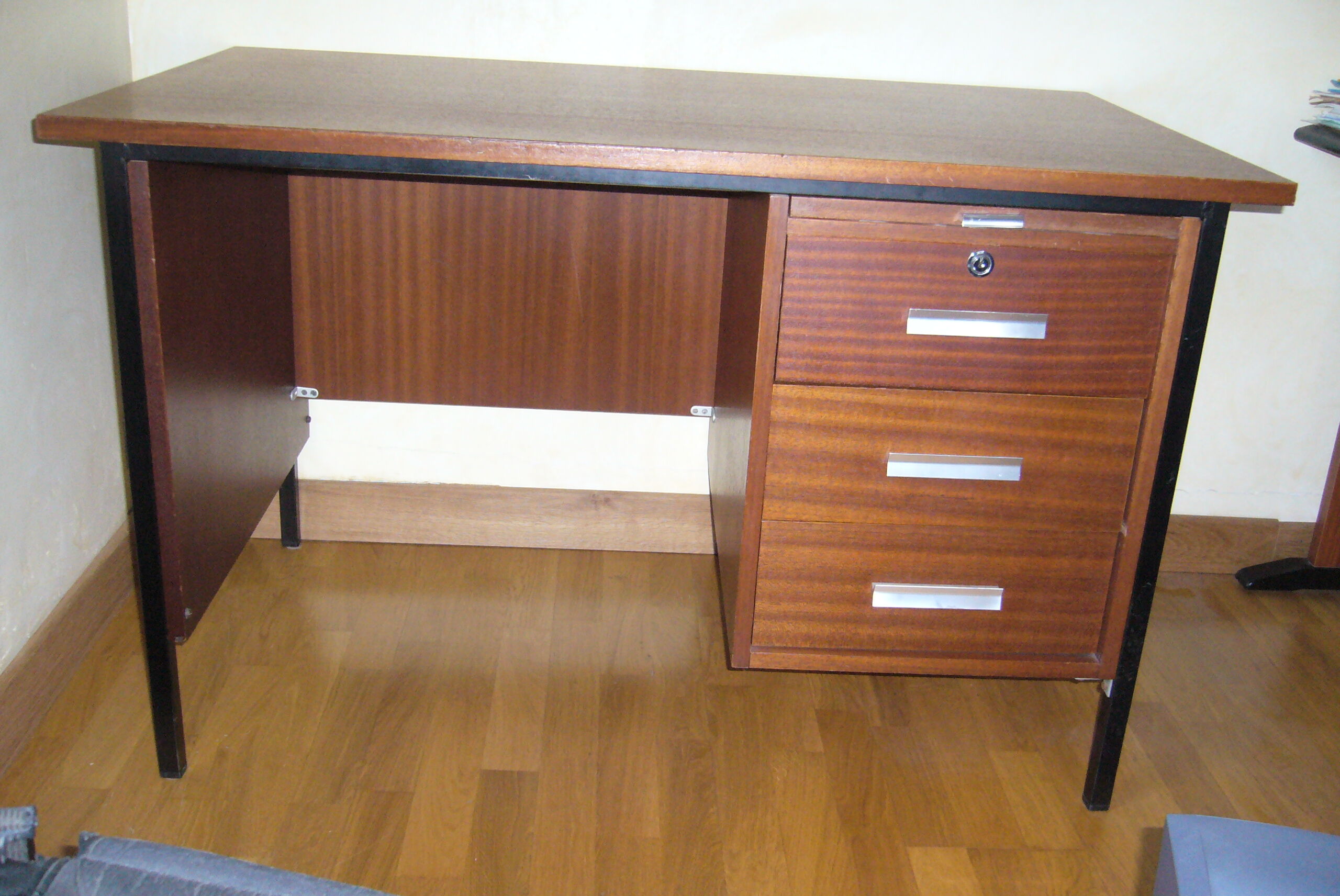 Wood and metal design desk