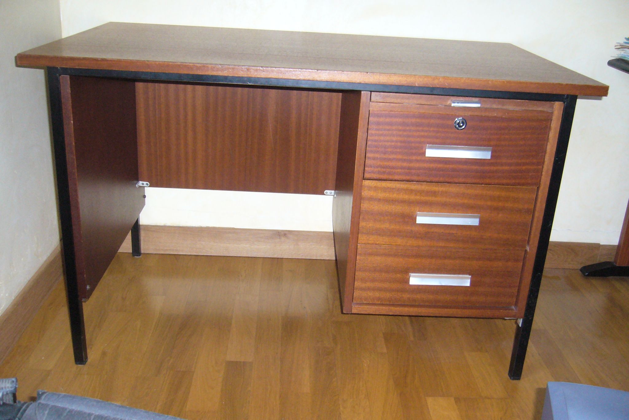 Wood and metal design desk