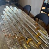 Vintage 1960’s Venini Style Murano Glass Ceiling Chandelier Light